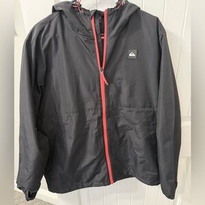 Quiksilver Raincoat in Black with Red Trim